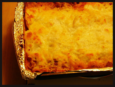 Lasagna con dos salsas