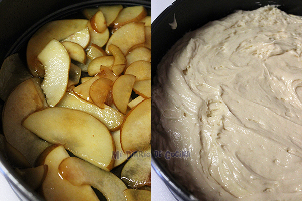 Upside-down pear tart