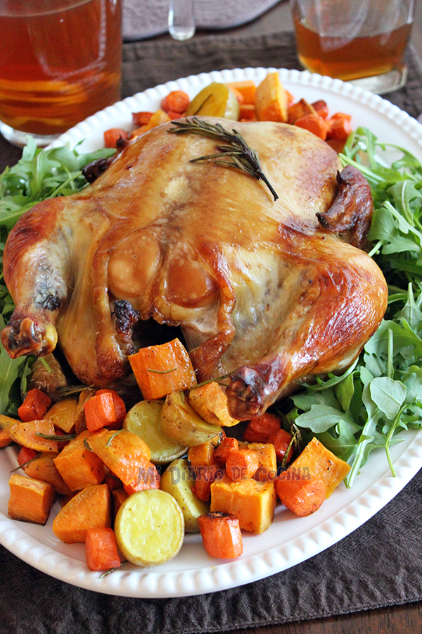 POLLO ASADO EN BOLSA CON VERDURAS SANO Y FACIL 