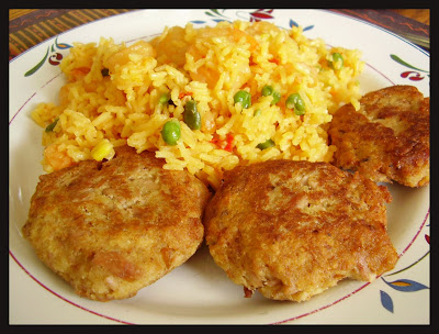 Brazillian style rice and tuna croquettes