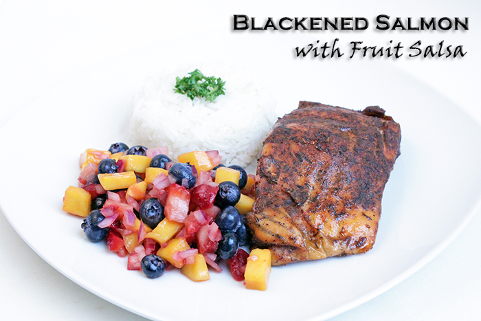 Blackened Salmon with Fruit Salsa