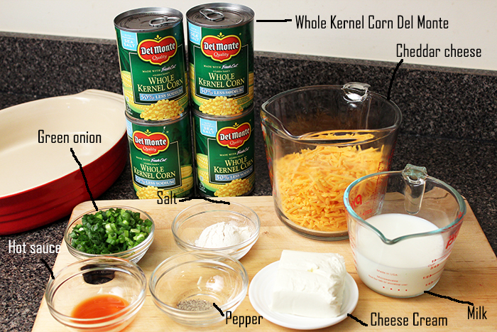 Cheddar Corn Casserole with Del Monte® - Ingredients