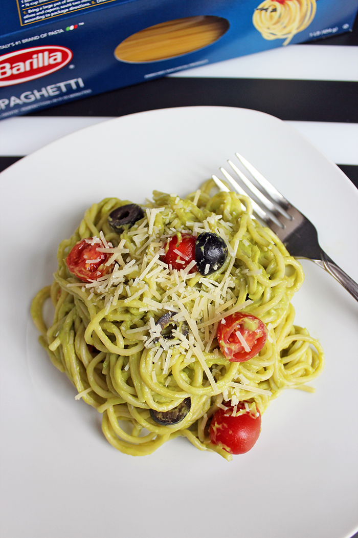 Barilla® Spaghetti with avocado