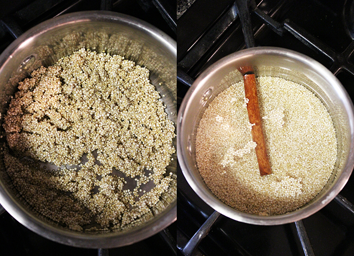 Leche con quinoa y mango - Preparación