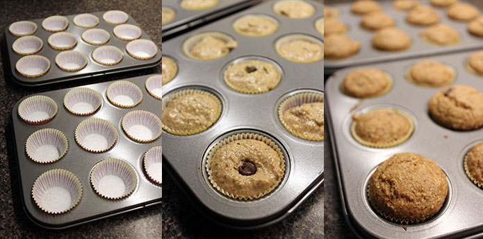 Muffins de avena - Preparación