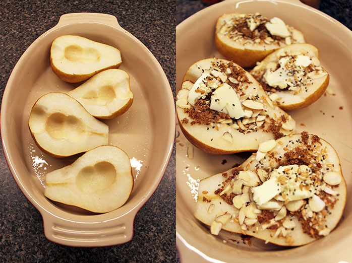 Baked pears with seeds - Preparation