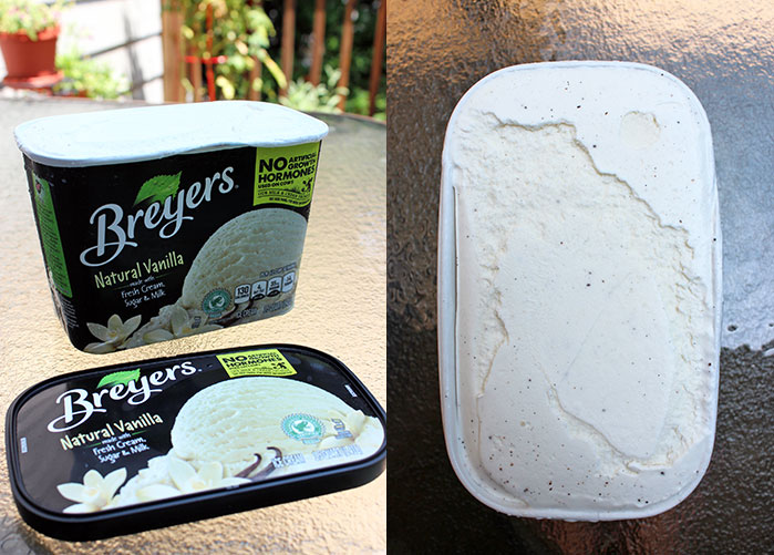 Vanilla ice cream from Breyers