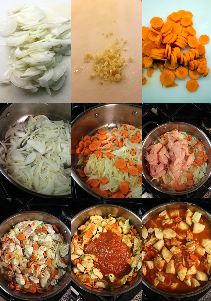 Chicken stew - Preparation