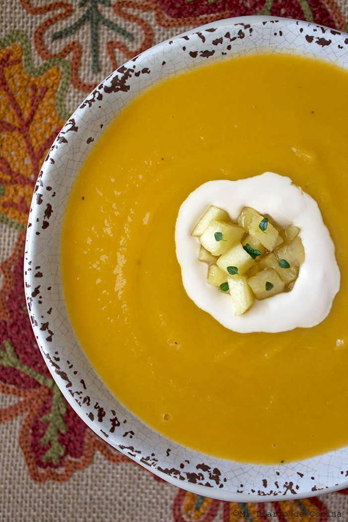 Pumpkin and leek soup