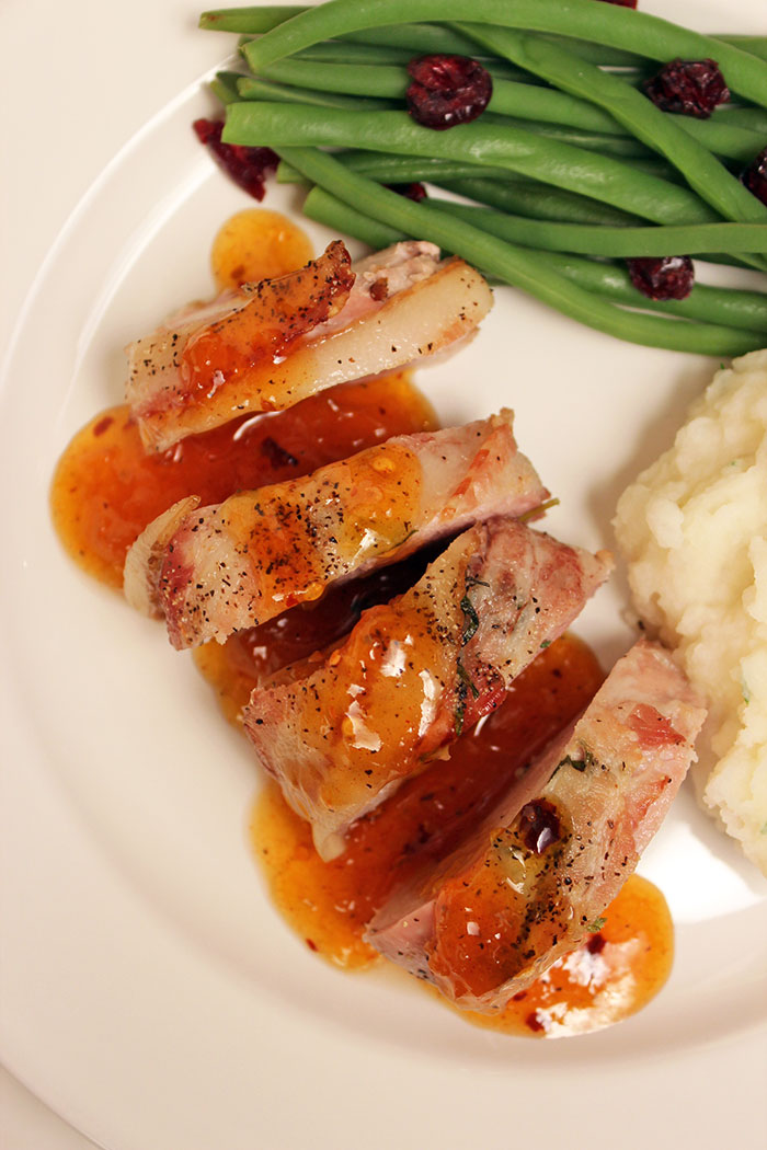 Pork Loin with Apricot Sauce 