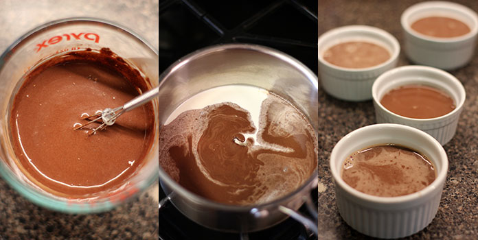 Panna Cotta de chocolate con salsa de berries - Preparación