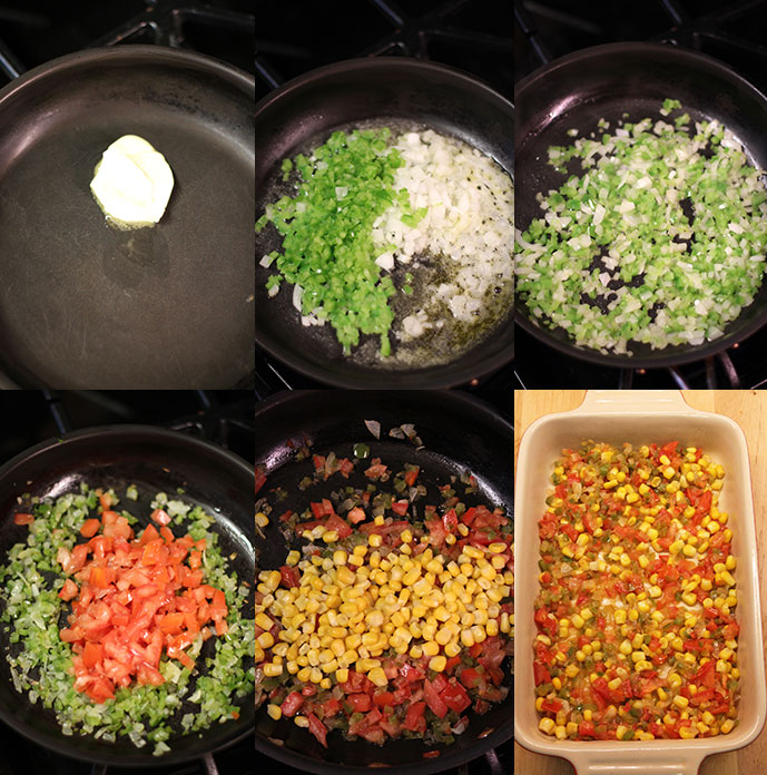 Huevos horneados con vegetales - Preparación