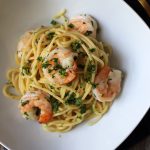 Pasta con camarones