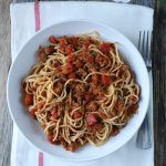 Spaghetti con salsa boloñesa