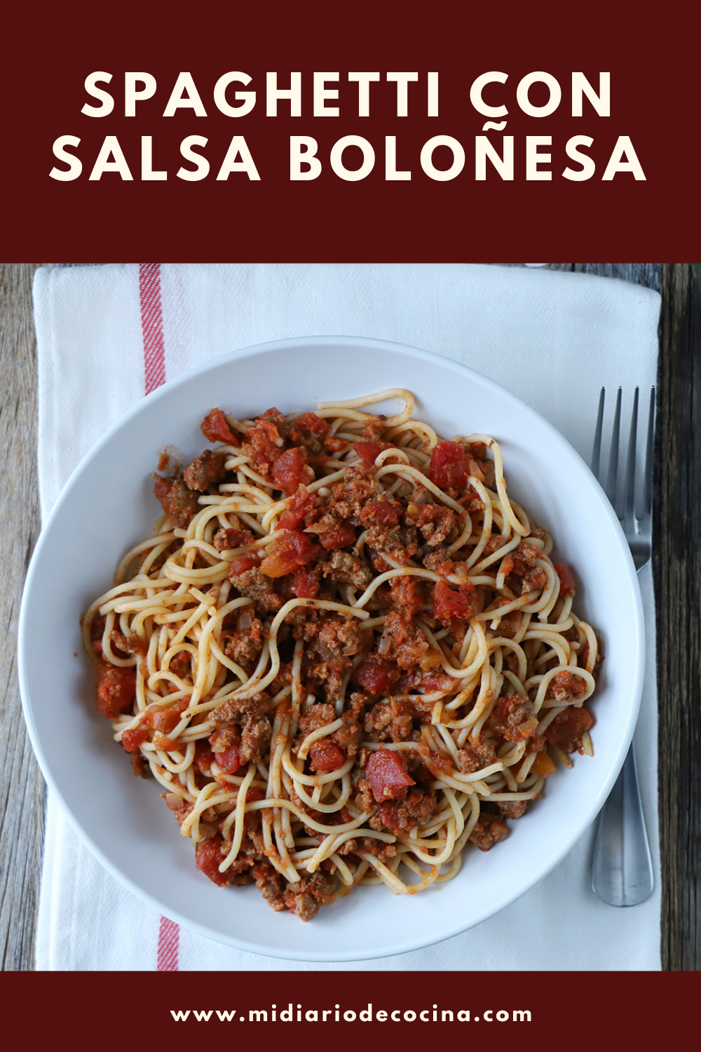 Spaghetti con salsa boloñesa