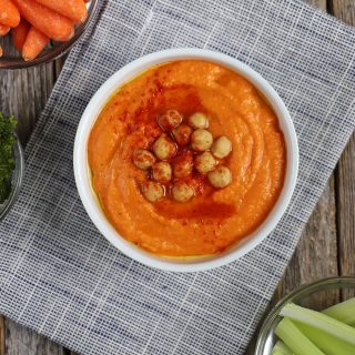 Hummus with red bell pepper