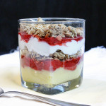 Parfait of strawberry, vanilla, yogurt and granola