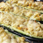 Zucchini stuffed with pasta