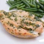 Oven baked chicken fillet with parsley and lemon