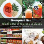 Menú para 7 días, ideal para el regreso a clases - Labels for Education