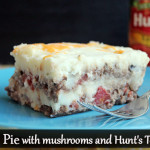 Potato pie with mushrooms and Hunt's tomatoes