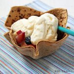 Fruit and ice cream flatbread bowl