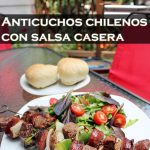 Chilean skewers with salsa casera