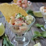 Shrimp ceviche with tortilla chips