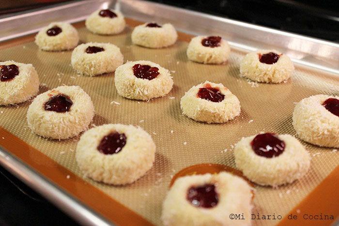 Galletas de coco con mermelada