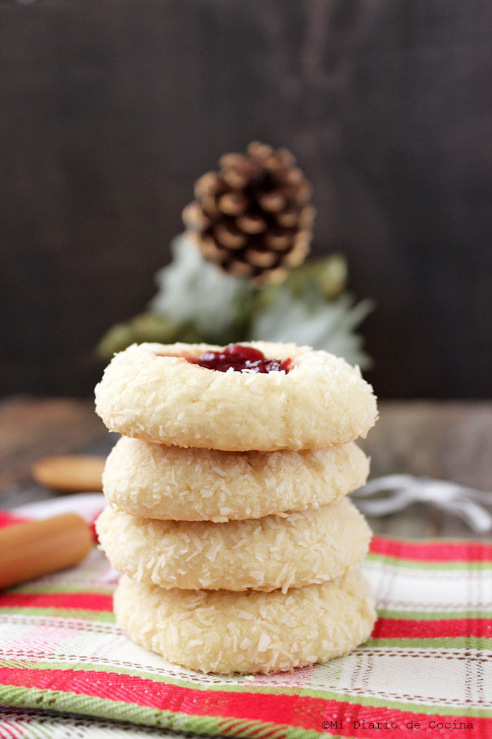 Galletas de coco con mermelada