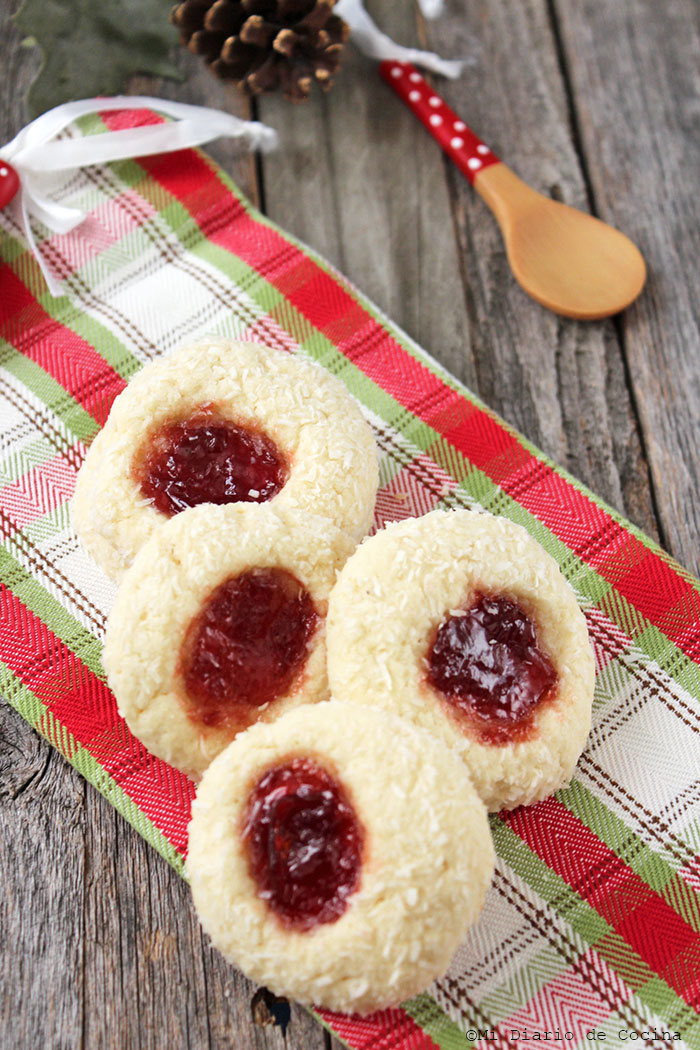 Galletas de coco con mermelada