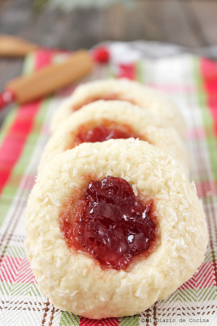 Galletas de coco con mermelada