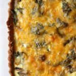 Quiche de champiñones, pimentón y espinacas