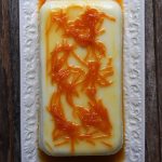 Postre de maicena con salsa de naranja