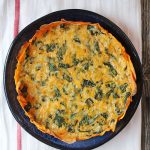 Sweet potato and spinach quiche