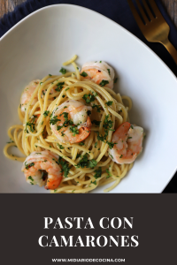 Pasta con camarones
