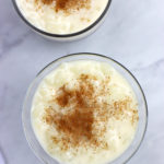 Arroz con leche y arandanos