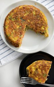 Tortilla de brocoli y zanahorias