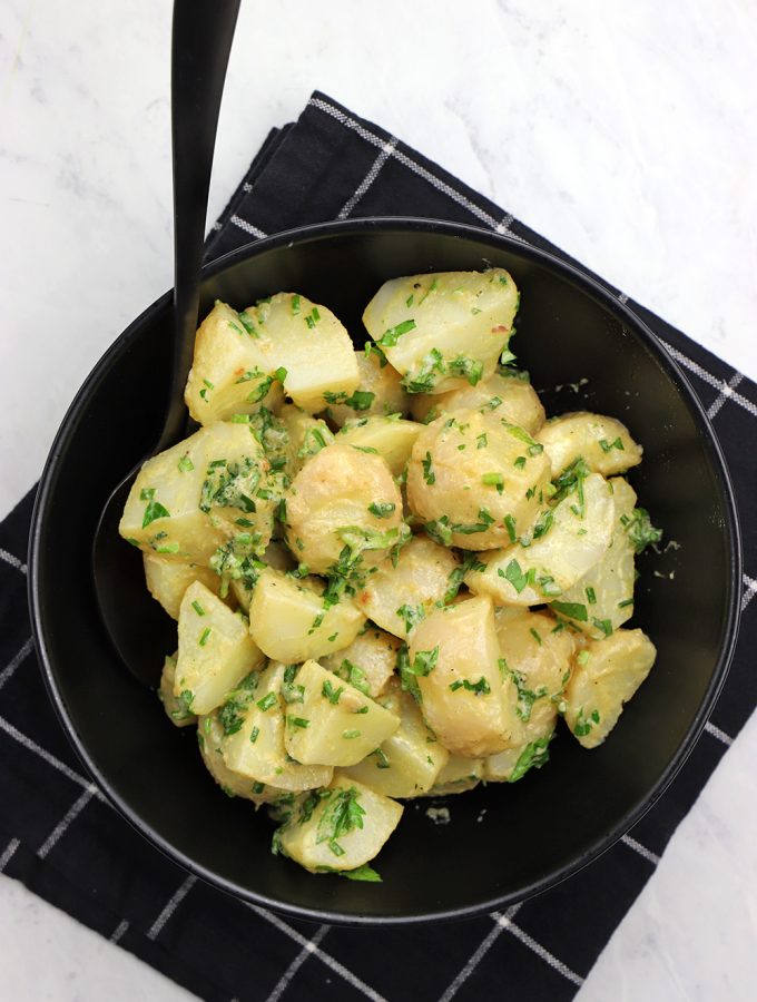 Ensalada de papas con aderezo